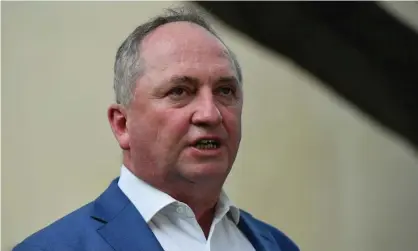  ?? Photograph: Mick Tsikas/AAP ?? Australia’s deputy prime minister Barnaby Joyce says UK minister Alok Sharma displayed a double standard on the issue of shutting down coal at Cop26.