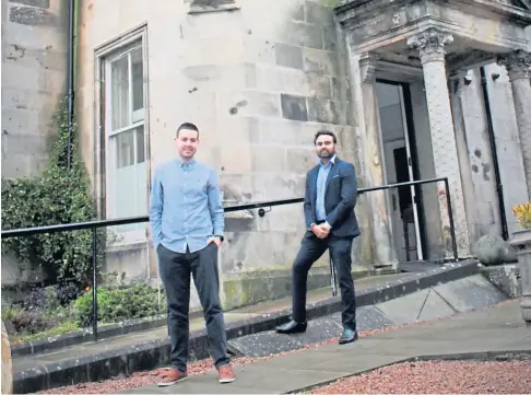  ??  ?? VENTURE: Glenn Roach and William Salve take the helm of the Taypark House Hotel in Dundee’s west end.