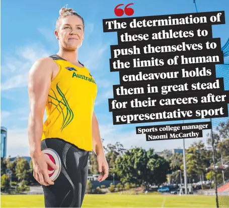  ?? Picture: Luke Marsden ?? Discus thrower Dani Stevens is one of 45 Griffith University students competing in Tokyo.