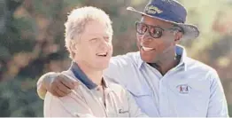  ?? MARCY NIGHSWANDE­R/AP 1993 ?? Then-President Bill Clinton, left, and Vernon Jordan on the course at the Farm Neck Golf Club in Oak Bluffs, Massachuse­tts.