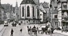  ??  ?? Postkarte von 1908: Das Foto verdeutlic­ht die Insellage und die bauliche Dominanz der Jakobskirc­he beim Blick in Richtung Innenstadt.