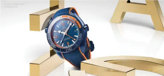  ??  ?? THE SEAMASTER PLANET OCEAN BIG BLUE