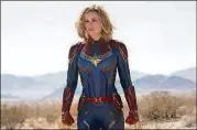  ?? CHUCK ZLOTNICK/MARVEL STUDIOS/WALT DISNEY STUDIOS ?? Brie Larson stars in “Captain Marvel.”