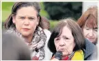 ??  ?? MEMORIAL Mary-lou Mcdonald TD and survivor Mary Merritt at Glasnevin yesterday