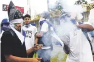  ?? EFE ?? Protesta. Manifestan­tes participan en un plantón para conmemorar los 100 días desde el inicio de la crisis sociopolít­ica que atraviesa Nicaragua, originada por la gestión de Daniel Ortega.