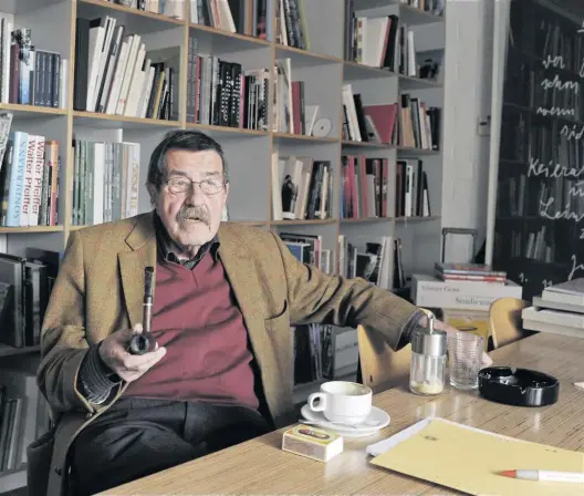  ?? AP ?? Nobel laureate Günter Grass whose death at the age of 87 was confirmed yesterday