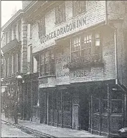  ??  ?? The George and Dragon, left, shortly before its demolition in 1897 to make way for the Beaney, pictured in 1906