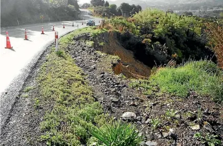  ??  ?? Work to fix a crucial part of State Highway 1 in Northland has finally begun. ‘‘You could see small slips starting before the big one happened, so it should have been looked at earlier.’’ Elizabeth Boutet