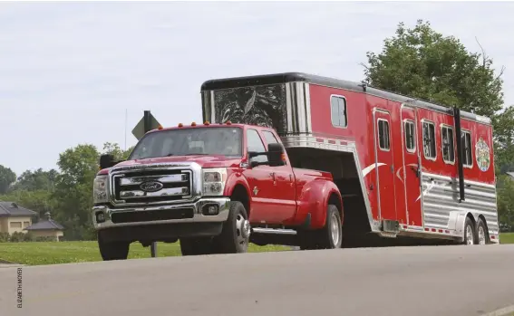  ??  ?? if you regularly tow two to three horses plus equipment or living quarters, you will need a one-ton dual wheel truck (dually).