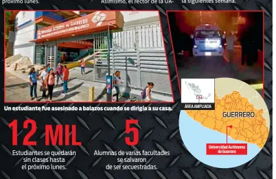  ??  ?? Un estudiante fue asesinado a balazos cuando se dirigía a su casa.