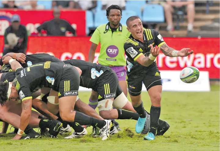  ?? Photo: Zimbio ?? TJ Perenara of the Hurricanes in action during the Super Rugby clash against Vodacom Bulls at Loftus Versfeld Stadium in Pretoria, South Africa on February 24, 2018.