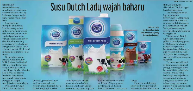 Susu Dutch Lady Wajah Baharu Pressreader