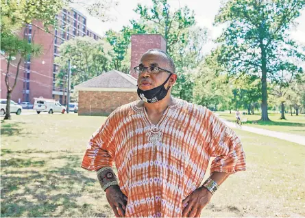  ?? PHOTOS BY JARRAD HENDERSON/ USA TODAY ?? Zayid Muhammad became severely ill from COVID- 19, which has killed nearly 2,000 others in his community near Newark, N. J. He didn’t go to the hospital after hearing horror stories of people dying there alone.