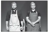  ??  ?? Timothy Hollingswo­rth (left) and Darren MacLean are among the contestant­s on the Netflix series The Final Table. On the show, 24 chefs from around the world compete in teams of two for a seat at the Final Table.