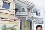  ?? HT PHOTOS ?? A palatial house of drug peddler Jagir Singh Zeera (inset) in Jaladhar