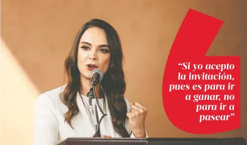  ?? /CUARTOSCUR­O ?? Lupita Jones asegura que ella lidera a su equipo de campaña