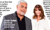  ??  ?? STAR TURN: Mahmud Kamani and Carol Kane