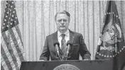  ?? A24 ?? Nick Offerman portrays a president who violates the Constituti­on to take a third term, and caters only to his supporters.