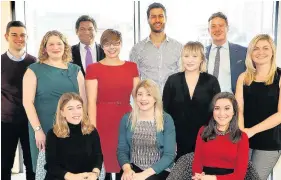  ??  ?? >
The committee for the 2017 Birmingham Young Profession­al of the Year Awards, standing, from left: Matt Walker, Natalie Barnes, Sameera Amarasiri, Sophie Taylor, Mike Bandar, Eleanor Cuthbert-Edkins, Mike Colledge and Laura Gallagher. Sitting, from...