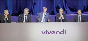  ?? EPA ?? Il piano di Vivendi. La strategia per risolvere l’empasse in Italia