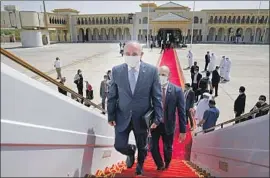  ?? Nir Elias Pool Photo ?? ISRAELI national security advisor Meir Ben-Shabbat leaves Abu Dhabi, United Arab Emirates. A recent deal facilitate­d direct f lights between the two nations.