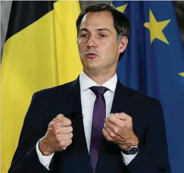  ?? Photo: AFP ?? Les tensions qui agitent la coalition d’Alexander De Croo pourraient conduire la Belgique à aller aux urnes plus vite que prévu.