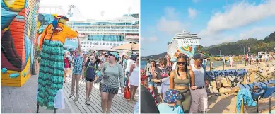  ?? CORTESÍA ?? TURISMO. Los crucerista­s disfrutaro­n de Roatán, uno de los destinos de cruceros del mundo.