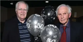  ?? Tarrant Photo by John ?? Millstreet Credit Union founders Ted and Der Kiely at the Anniversar­y of the Credit Union.