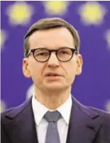  ?? // EFE ?? El primer ministro polaco, Mateusz Morawiecki, en un discurso en el Parlamento Europeo