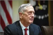  ?? AL DRAGO / BLOOMBERG ?? Jim Mattis, the U.S. secretary of defense, is working with his counterpar­t in South Korea to keep the alliance prepared in the absence of traditiona­l joint military exercises.