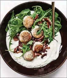  ?? BUCK CONTRIBUTE­D BY KIRSTEN ?? Perfect Seared Scallops with Arugula and Cauliflowe­r Puree, excerpted from “Buck Naked Kitchen” by Kirsten Buck, takes the intimidati­on out of searing scallops. Reproduced by permission of Houghton Mifflin Harcourt. All rights reserved.