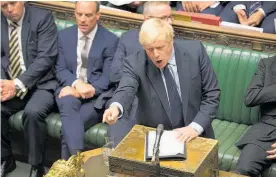  ?? Photo / AP ?? Boris Johnson found himself under pressure as MPs voted in favour of allowing a cross-party alliance to take control of the House of Commons agenda.