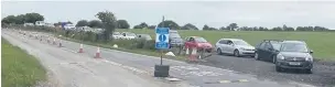  ??  ?? Queues at Nantycaws recycling centre as it reopened yesterday.