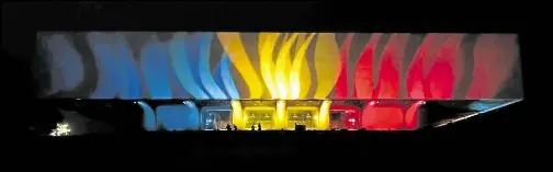 CCP facade lit up in PH flag colors - PressReader