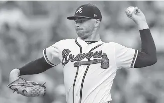  ??  ?? Sean Newcomb, pictured, will pitch for the Atlanta Braves tonight as they try to fight off eliminatio­n in their NL Division Series against the Los Angeles Dodgers. Newcomb, who appeared in relief in the series opener, is a surprise starter, taking the rotation spot expected to be filled by Kevin Gausman.