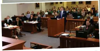  ?? ?? The courtroom scene in Fairfax, Virginia yesterday
