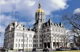  ?? Ned Gerard/Hearst Connecticu­t Media ?? The Connecticu­t State Capitol, in Hartford on Jan 24.House leaders agreed Tuesday this week will be crucial to finishing budget negotiatio­ns