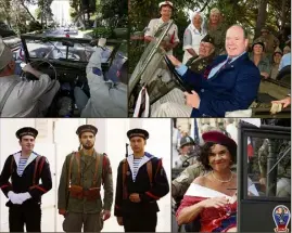  ??  ?? Le prince Albert II s’est rendu, hier matin, sur le campement militaire installé sur la place du Palais princier. (Photos Jean-François Ottonello et Eric Mathon/Palais princier)