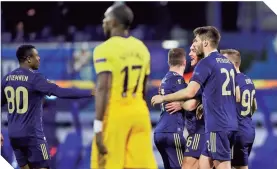  ?? FOTO:AFP ?? El Dinamo Zagreb nunca dejó de creer en la remontada, y al final la consiguió.