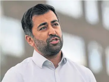  ?? ?? CARE: Humza Yousaf will confirm the funding for long Covid projects today.