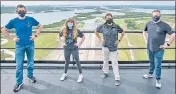  ?? AP ?? (Left to right) Jared Isaacman, Hayley Arceneaux, Sian Proctor and Chris Sembroski at Nasa’s Kennedy Space Center in Florida.