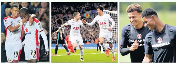  ??  ?? DON AND ON Dele Alli played for MK Dons in the 4-0 League Cup humbling of Manchester United before becoming a star turn for Tottenham and a certain World Cup starter for England