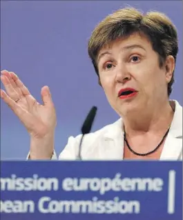  ?? REUTERS ?? Kristalina Georgieva, presidenta del Fondo Monetario Internacio­nal.