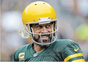  ?? JEFFREY PHELPS THE ASSOCIATED PRESS FILE PHOTO ?? Aaron Rodgers says his intention is to play for the New York Jets in the coming season as the four-time NFL MVP quarterbac­k waits for the Green Bay Packers to trade him.