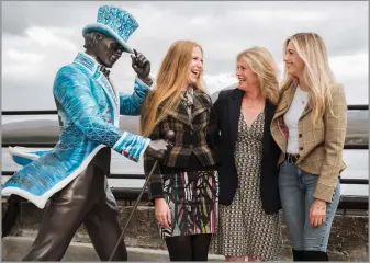  ?? ?? THE DREAM team from Islay that ‘made’ the Caol Ila Striding Man – Cairistion­a, Rosemary and Jessica-May Fletcher all had a hand in the design Ben Shakespear­e Photograph­y