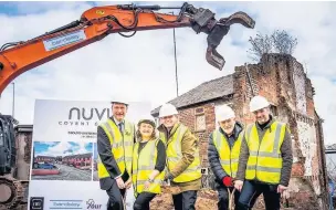  ??  ?? ●●The ground-breaking ceremony at the Nuvu Covent Garden developmen­t