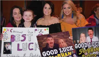  ??  ?? Martina and Robin Madden with Avril and Karen Leahy at the Causeway GAA Strictly Come Dancing night in Ballyroe Heights Hotel on Friday night.