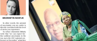  ??  ?? In the running: Will Nkosazana Dlamini-Zuma be our new president or will Deputy President Cyril Ramaphosa take the reins?