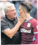  ??  ?? WELL DONE, SON Jack Grealish and Steve Bruce at the end of the game