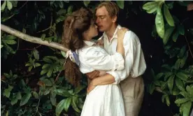  ?? Photograph: Goldcrest Films/Allstar ?? Helena Bonham Carter as Lucy Honeychurc­h and Julian Sands as George Emerson in A Room With a View (1985).